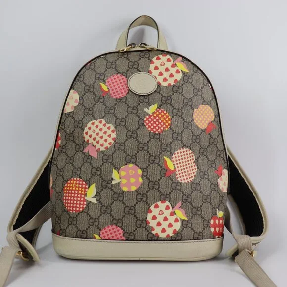 Gucci GG Supreme Canvas Le Pomme Apple Heart Backpack - Picture 2 of 16